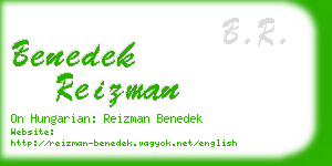 benedek reizman business card
